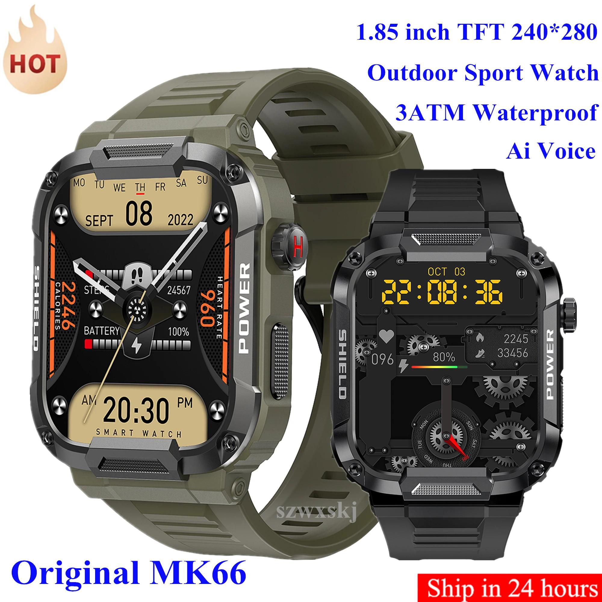 ο MK66 Ʈ ġ 1.85 ġ 400mAh ƮϽ ƮĿ  ̾ ɹڼ IP68   ȭ  Smartwatch